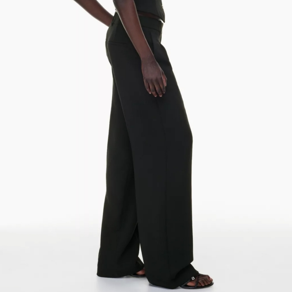 Wilfred The Effortless Pant Black Wide-Leg High-rise Trouser Size 10